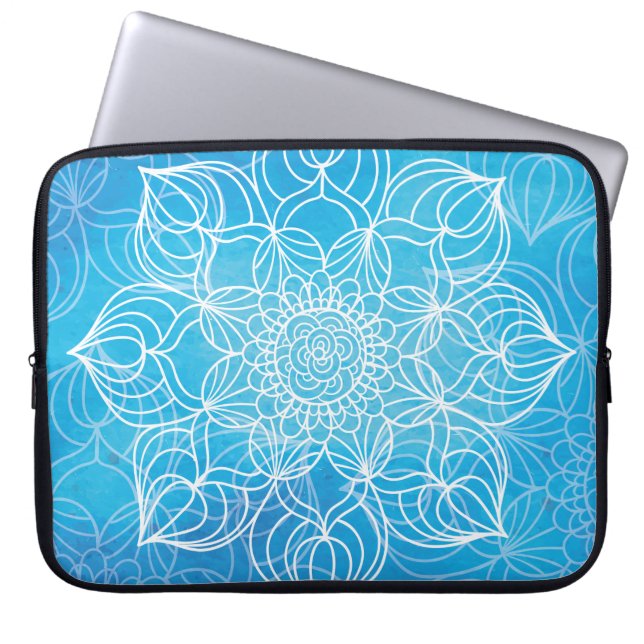Protection Pour Ordinateur Portable Mandala bleu (Devant)