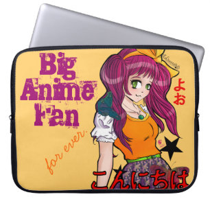 Protection Pour Ordinateur Portable Manga girl with butterflies