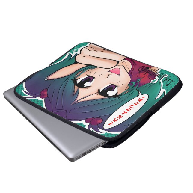 Protection Pour Ordinateur Portable Manga Meisje qui encourage - Ordinateur portable M (Devant bas)