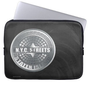Protection Pour Ordinateur Portable Manhole Staten Island Grey