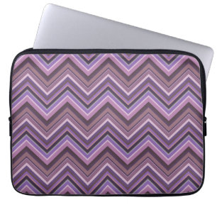 Protection Pour Ordinateur Portable Mauve zigzag stripes