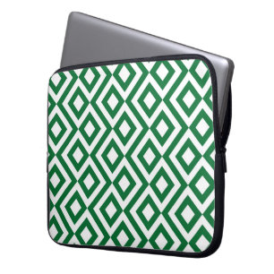 Protection Pour Ordinateur Portable Meander vert et blanc