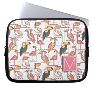 Protection Pour Ordinateur Portable Modelez avec les oiseaux tropicaux que   ajoutent