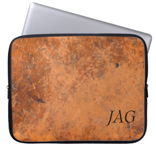 Protection Pour Ordinateur Portable Monogramme en cuir de grunge
