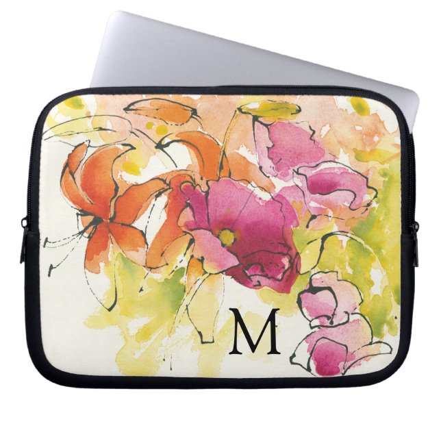 Protection Pour Ordinateur Portable Monogramme | mi-juillet (Devant)