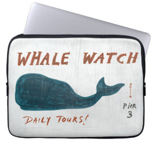 Protection Pour Ordinateur Portable Montre côtière de baleine de l'art  