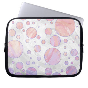 Protection Pour Ordinateur Portable Motif à points rose clair