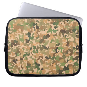 Protection Pour Ordinateur Portable Motif Camo - Vert Orange Brown Noir