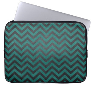 Protection Pour Ordinateur Portable Motif Chevron Sarcelle