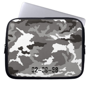 Protection Pour Ordinateur Portable Motif de camouflage gris
