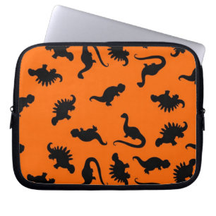 Protection Pour Ordinateur Portable Motif de dinosaure mignon sur orange