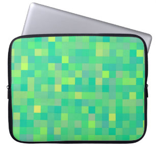 Protection Pour Ordinateur Portable Motif de mosaïque élégante et tendance verte/jaune