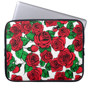Protection Pour Ordinateur Portable Motif de roses rouges