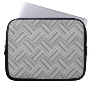 Protection Pour Ordinateur Portable Motif de tissage en diagonale rayures grises