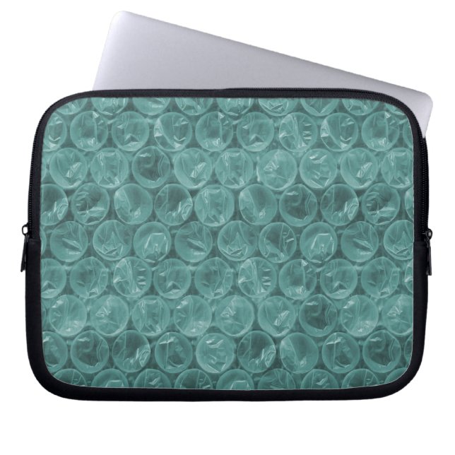 Protection Pour Ordinateur Portable Motif d'enveloppement de bulle turquoise (Devant)