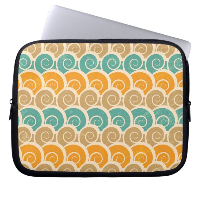 Protection Pour Ordinateur Portable Motif des vagues d'aquarelle (Devant)