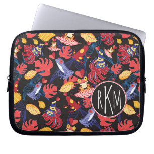 Protection Pour Ordinateur Portable Motif du monogramme des grenouilles d'amants