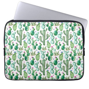 Protection Pour Ordinateur Portable Motif d'usines de cactus d'aquarelle