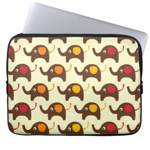 Protection Pour Ordinateur Portable Motif mignon de nature de kawaii d'éléphants de