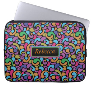 Protection Pour Ordinateur Portable Motif multi lumineux personnalisé de forme