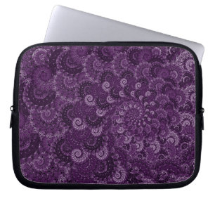 Protection Pour Ordinateur Portable Motif pourpre de fractale de remous