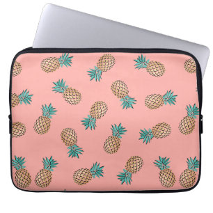 Protection Pour Ordinateur Portable motif tropical d'ananas d'or de faux d'été mignon