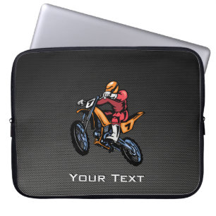 Protection Pour Ordinateur Portable Motocross de fibre de carbone de Faux