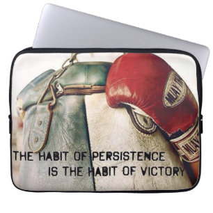 Protection Pour Ordinateur Portable Mots motivationnels - L'habitude de la persistance