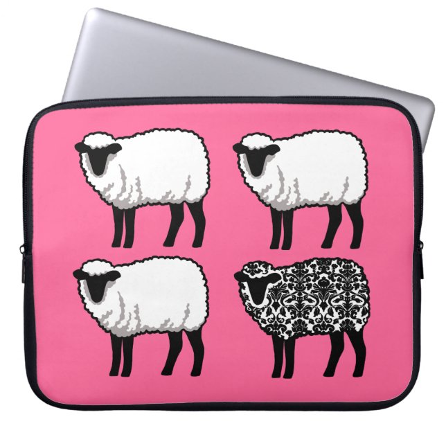 Protection Pour Ordinateur Portable Mouton noir de Damas (Devant)
