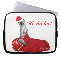 Noël sexy de douille d'ordinateur portable de Mme