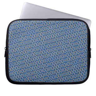 Protection Pour Ordinateur Portable Numéros binaires gris Motif bleu sur n'importe que