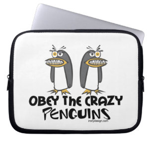 Protection Pour Ordinateur Portable Obéissez les pingouins fous !