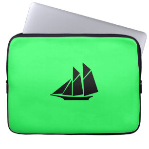 Protection Pour Ordinateur Portable Ocean Glow_Clipper noir sur vert