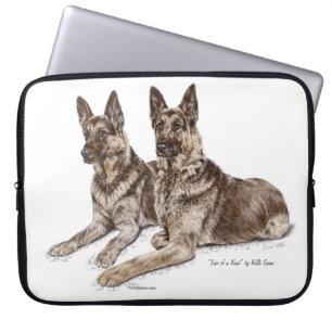 Protection Pour Ordinateur Portable Paire de chiens bergers allemands