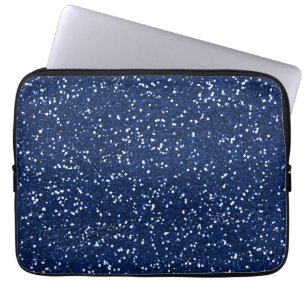 Protection Pour Ordinateur Portable Parties scintillantes bleues élégantes