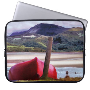 PROTECTION POUR ORDINATEUR PORTABLE PAYSAGE DE BATEAU ET DE MONTAGNE