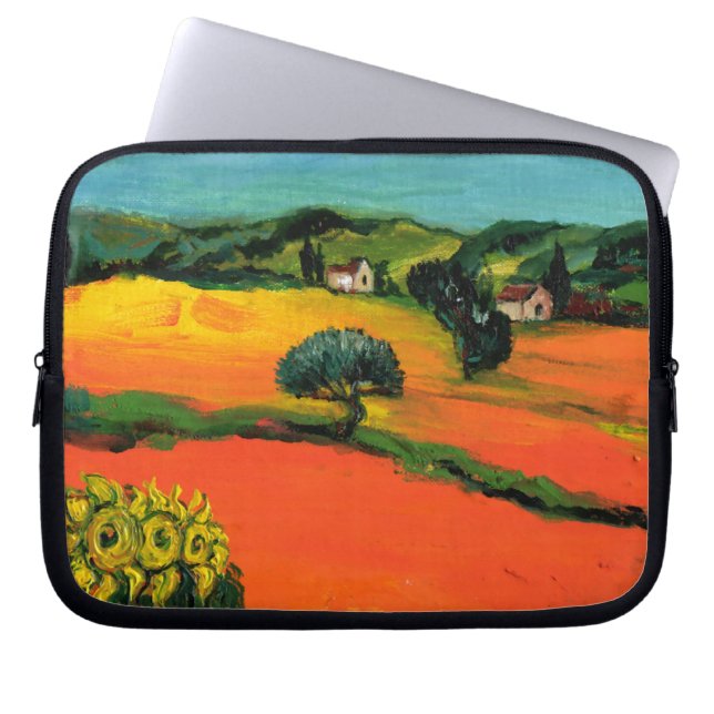 PROTECTION POUR ORDINATEUR PORTABLE PAYSAGE DE TOSCANE AVEC DÉBORDEMENT (Devant)