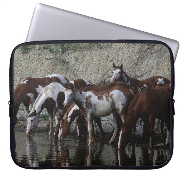 Protection Pour Ordinateur Portable Peignez le boire de chevaux (Devant)