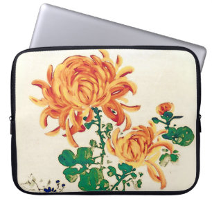 Protection Pour Ordinateur Portable Peinture japonaise vintage de Chrysanthèmes