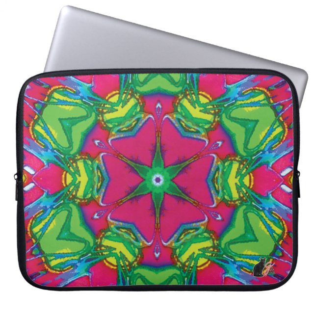 Protection Pour Ordinateur Portable Pétales Kaleidoscope Portable Sleeve (Devant)