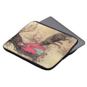 Protection Pour Ordinateur Portable Petit chapeau rouge vintage par Warwick Goble