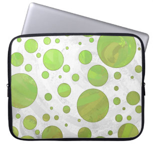 Protection Pour Ordinateur Portable Point de Polka verte du Kiwi Bash