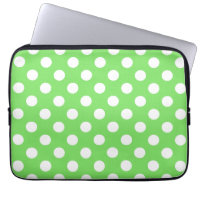 Pois blancs sur vert pomme
