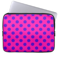 Pois bleus sur fuchsia