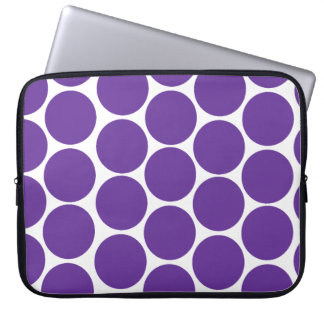 PROTECTION POUR ORDINATEUR PORTABLE POIS POURPRE MODERNE GIRLY
