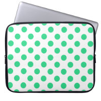 Pois verts et blancs