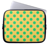 Pois verts sur jaune