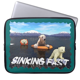 Protection Pour Ordinateur Portable Polar Bears - Sinking Fast