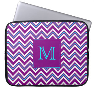 Protection Pour Ordinateur Portable Pourpre de monogramme et douille d'ordinateur