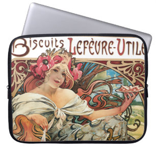 Protection Pour Ordinateur Portable Publicité de cookies Alphonse Mucha Art Nouveau